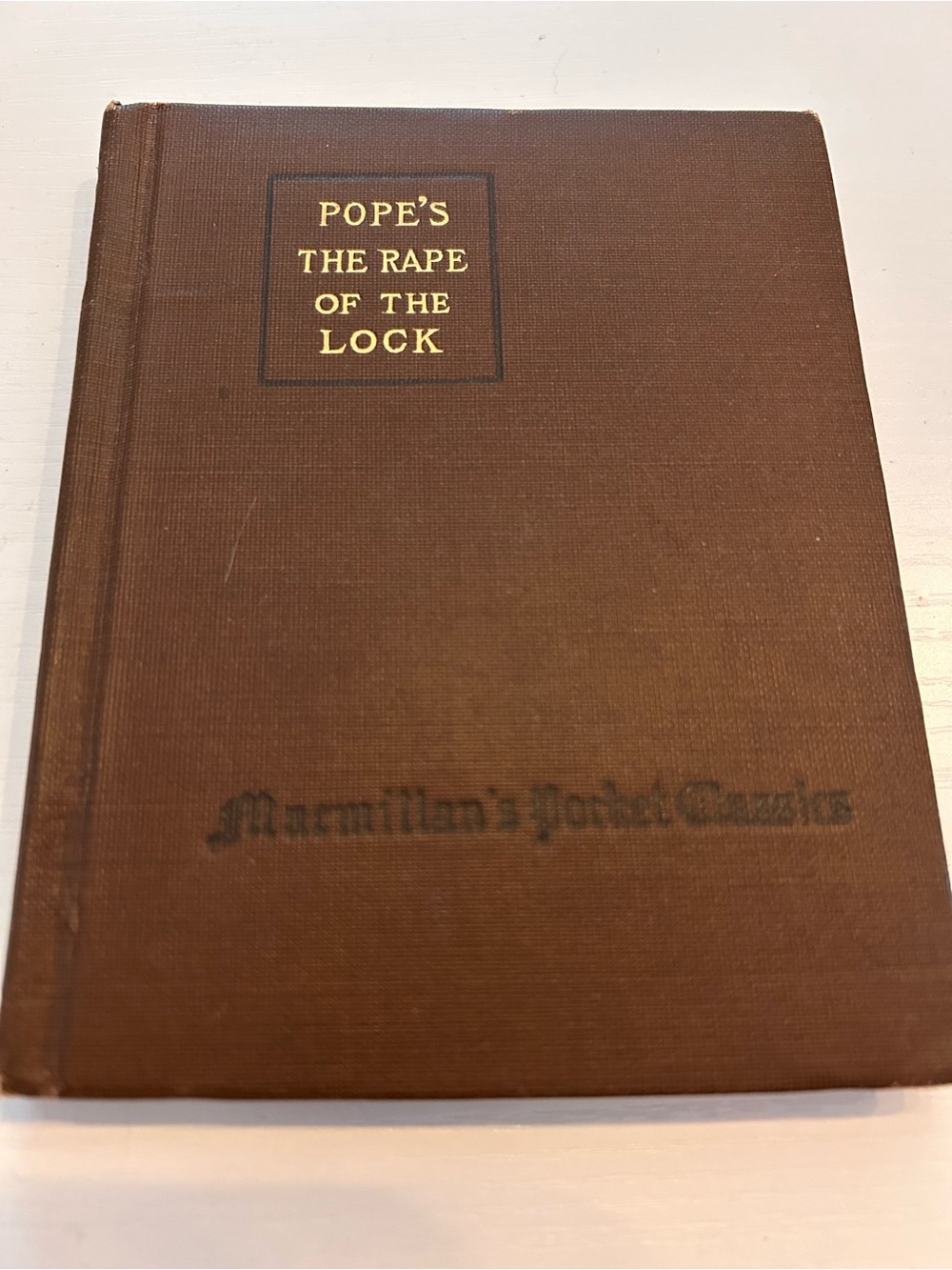 Antique 1917 Alexander Pope hardcover - dark academia decor, poetry gift
